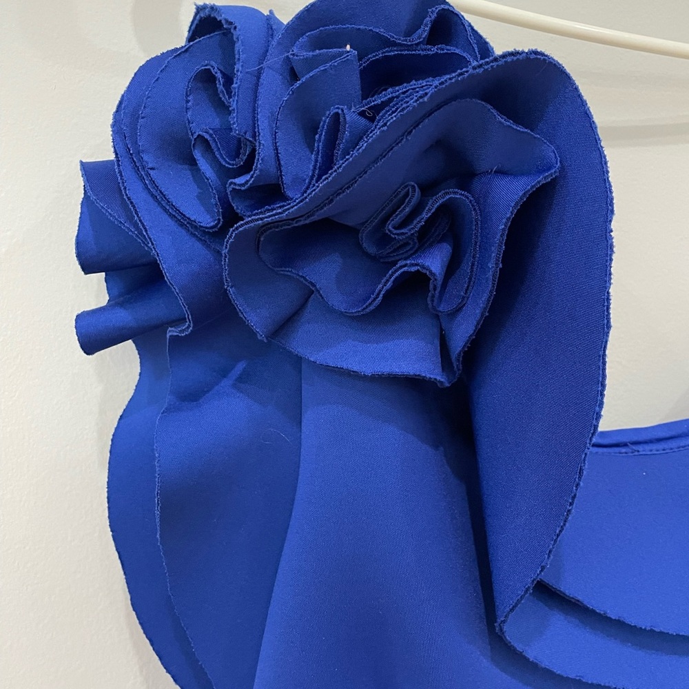 Betsy and Adam blue dress size 10 worn once for a wedding.